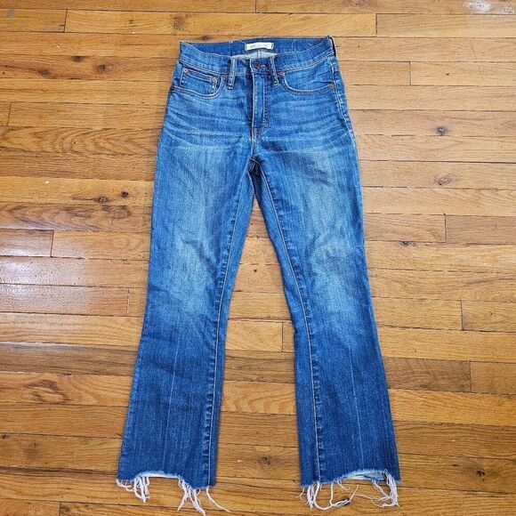 Madewell Cali Demi-Boot Jeans Blue Denim Size 24 - Picture 1 of 10